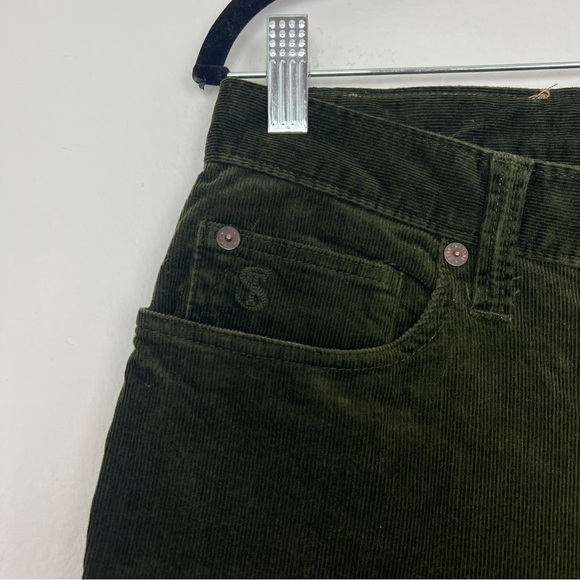 TODD SNYDER | Men’s Slim Fit Green Corduroy Pants Olive Stretch 30x32 - Picture 4 of 13